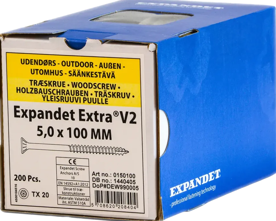 Spånskruv 5X100 mm Tx20 200 st