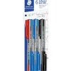 STAEDTLER KULSPETSPENNA 6 ST