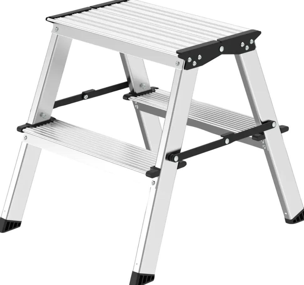 2-stegs trappstege i aluminium