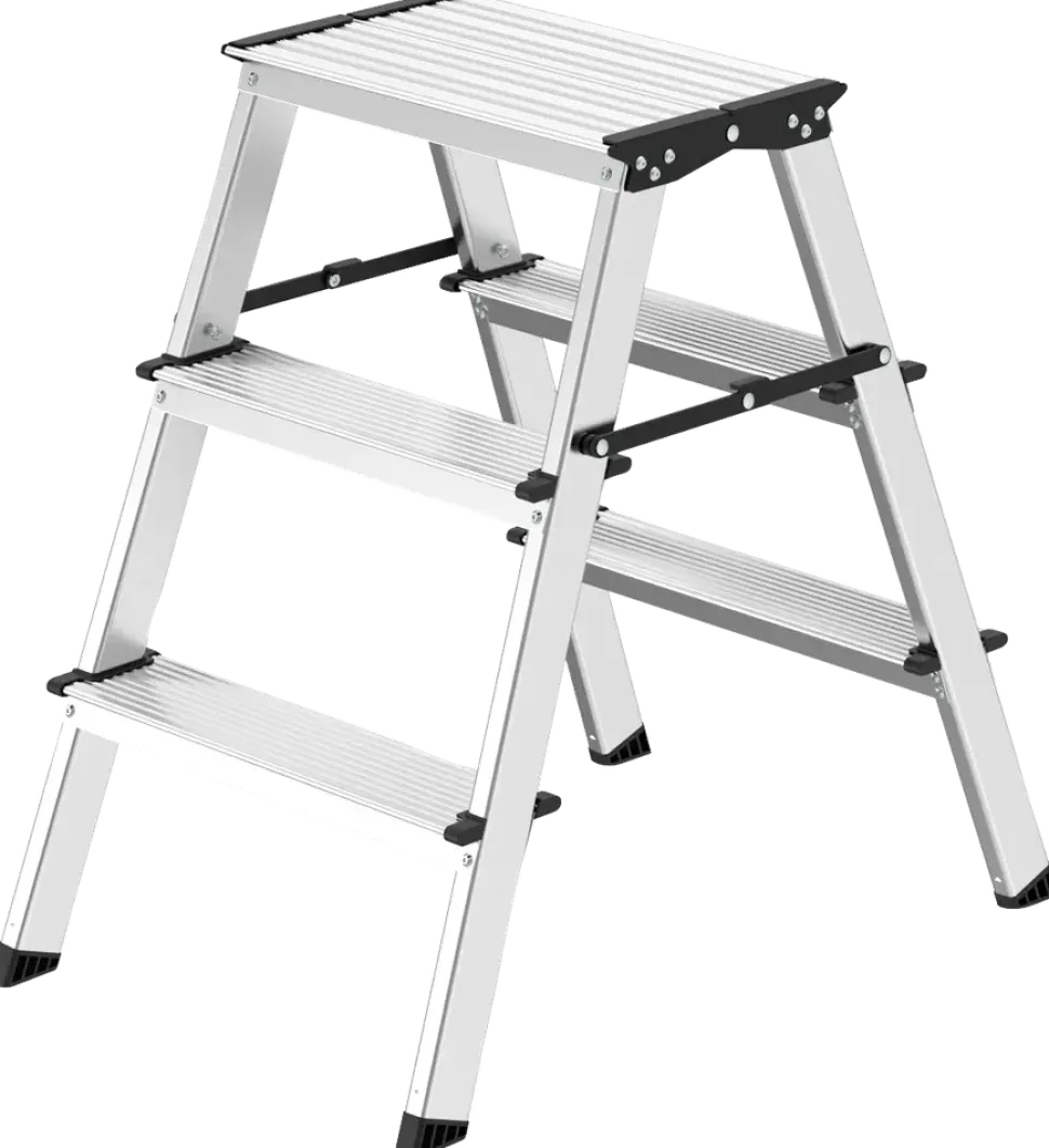 3-stegs trappstege i aluminium