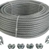Stålvajersats Ø6 mm 25 meter PVC