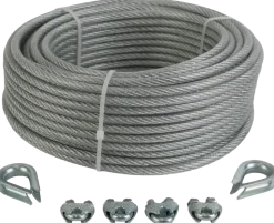 Stålvajersats Ø6 mm 25 meter PVC