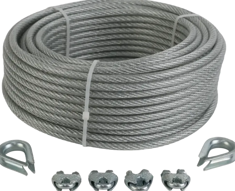 Stålvajersats Ø6 mm 25 meter PVC