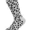Strumpor grå leopardmönster