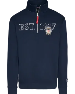 Sweatshirt Half-zip Marinblå