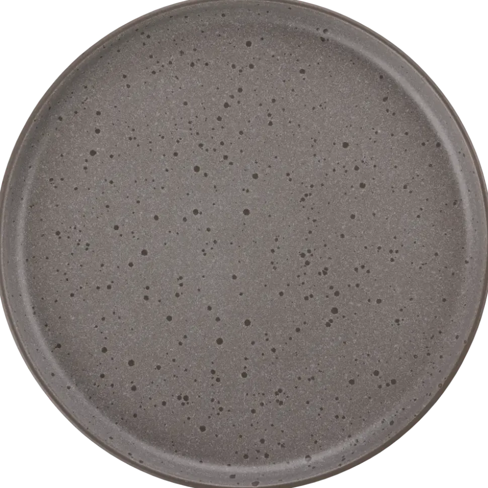 Tallrik stengods 26 cm brun
