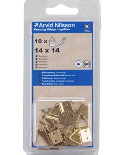 Tavelhängare mässing 10 st