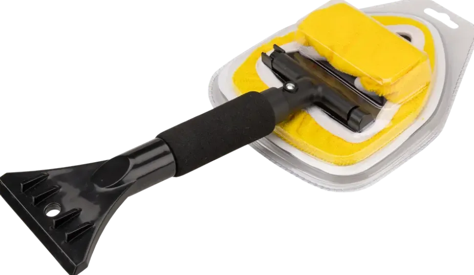 Teleskopisk 2-i-1-fönsterputsare