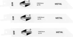 Tigersågblad metall 150 mm 3-pack