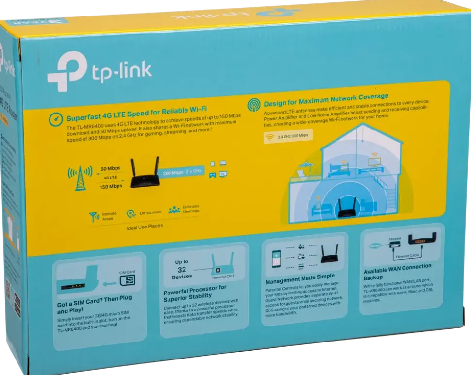 Tp-link tr-ml6400 router 4g