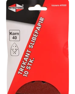 Trekants slippapper K40 10-pack