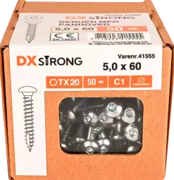 Träskruv 5,0 x 60 mm TX20 50 stk.