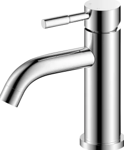 Tvättställsblandare, böjd – Krom