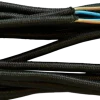 Tygkabel svart 5 m