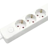 3 uttag med USB och strömbrytare