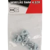 Vajerlås 5 mm 4-pack