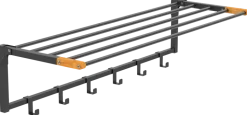 Väggmonterat torkställ - Svart