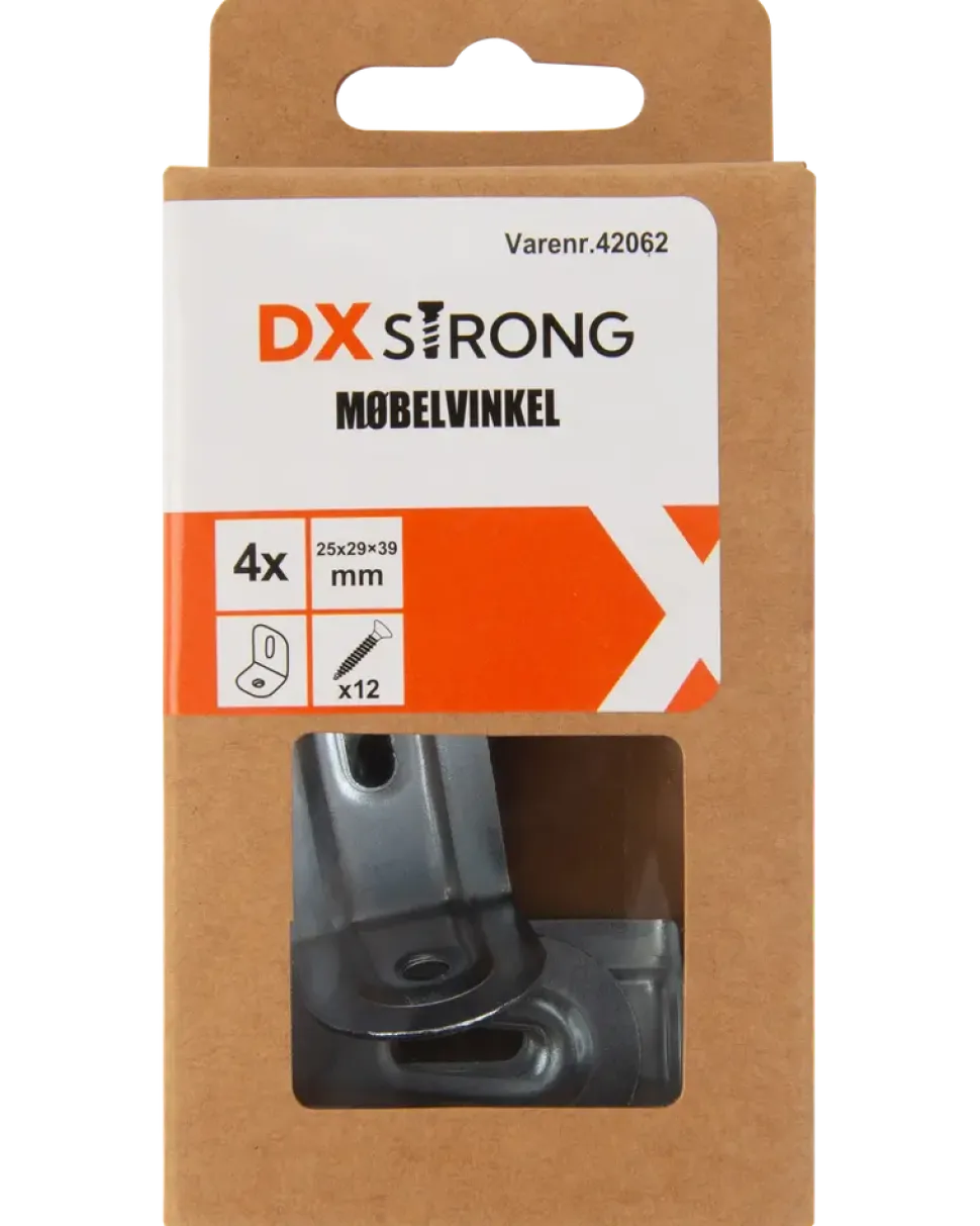 Vinkelbeslag 21 x 26 x 38 mm 4-pack