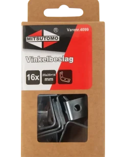 Vinkelbeslag 25x25x14mm 16 st