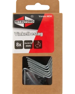 Vinkelbeslag 30x30x30mm 8 st