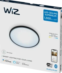 WiZ Plafond superslim Ø30cm 16W - svart